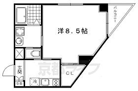 京都府京都市左京区北白川下池田町（賃貸マンション1K・2階・24.96㎡） その2