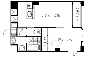 京都府京都市左京区松ケ崎芝本町（賃貸マンション1LDK・3階・38.76㎡） その2