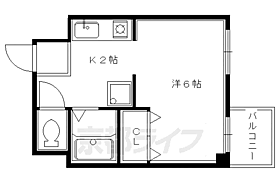 京都府京都市左京区松ケ崎六ノ坪町（賃貸マンション1K・4階・21.66㎡） その2