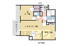 シャーメゾン二条城西 103 ｜ 京都府京都市上京区主税町（賃貸マンション2LDK・1階・58.83㎡） その2