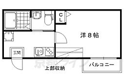 JR山陰本線 円町駅 徒歩5分の賃貸マンション 3階1Kの間取り