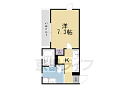 阪急京都本線 西院駅 徒歩13分の賃貸マンション 2階1Kの間取り
