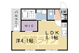 阪急京都本線 西院駅 徒歩9分の賃貸アパート 3階1LDKの間取り