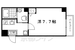 Ｊｕｎｅ御所西 1階1Kの間取り