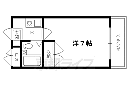 ＡＹメゾン烏丸北大路 2階1Kの間取り