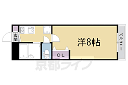 叡山電鉄叡山本線 一乗寺駅 徒歩4分の賃貸マンション 1階1Kの間取り