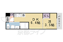 仮称）上京区三条殿町アパート 1階1DKの間取り