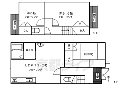 叡山電鉄叡山本線 一乗寺駅 徒歩5分の賃貸一戸建て 3LDKの間取り