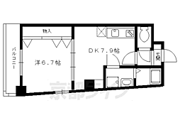 京都市営烏丸線 今出川駅 徒歩12分の賃貸マンション 5階1DKの間取り