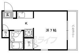 Ｂ＆ホワイトＭ 8階1Kの間取り
