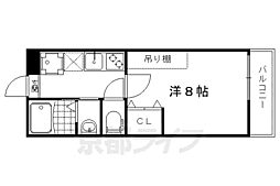 アンシエント1001 1階1Kの間取り