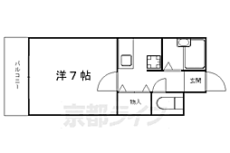 京都市営烏丸線 北山駅 徒歩8分の賃貸マンション 4階1Kの間取り