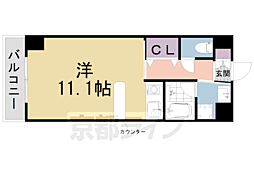 叡山電鉄叡山本線 修学院駅 徒歩7分の賃貸マンション 2階ワンルームの間取り