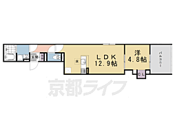 GRAMM丹波口 1LDKの間取図画像