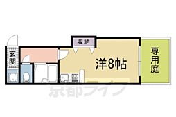 ロイヤルビーブル 1Kの間取図画像