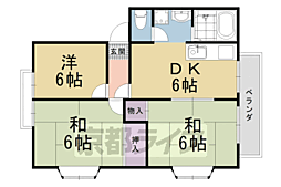 嵯峨野グリーンパレス 3DKの間取図画像