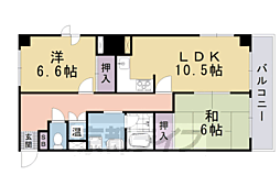 河原町五条シェ・レ・クレール 2LDKの間取図画像