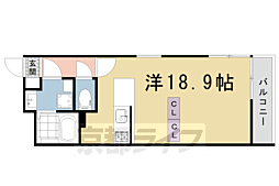 STANDZ金閣寺前 ワンルームの間取図画像