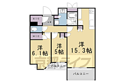 京都市上京区上堀川町マンション 2LDKの間取図画像