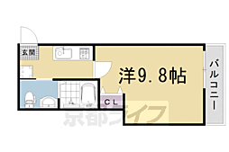 チェーズ高辻葛野西 1Kの間取図画像