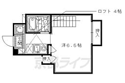 ルーセント西院 1Kの間取図画像