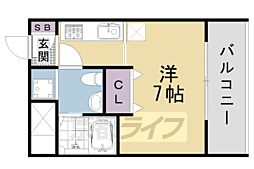 ベラジオ四条烏丸 1Kの間取図画像