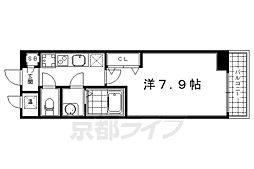 アドバンス京都烏丸グルーブ 1Kの間取図画像