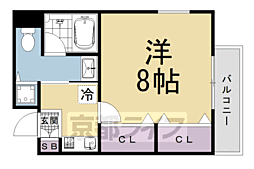 SHICATAONZEBLDG 1Kの間取図画像