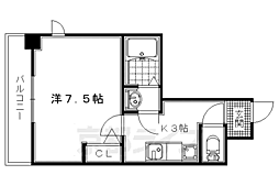 サムティ京都西大路 1Kの間取図画像