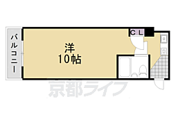 ドミール桂 1Kの間取図画像