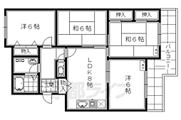 サンマンション西七条 4LDKの間取図画像