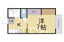 はるはな3 1Kの間取図画像