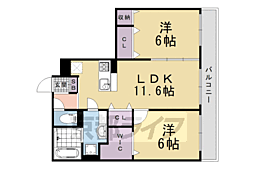 ラ・パール・デュー 2LDKの間取図画像