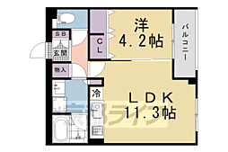 THE RESIDENCE御車道 1LDKの間取図画像