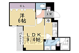 THE RESIDENCE御車道 1LDKの間取図画像