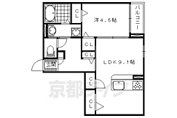シャーメゾン大将軍 1LDKの間取図画像