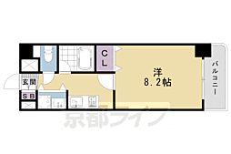 マジェスティ 1Kの間取図画像