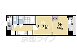 ベラジオ西大路五条 1DKの間取図画像
