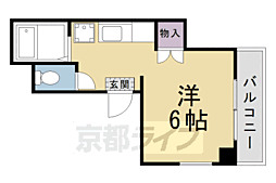 コットンハウス95 1Kの間取図画像