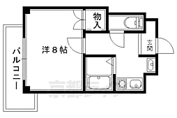 TOST栄洛館 1Kの間取図画像