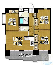 リファレンス東公園2 3LDKの間取図画像
