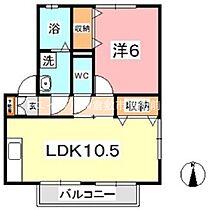 プリーマ  ｜ 岡山県倉敷市西中新田（賃貸アパート1LDK・2階・43.82㎡） その2