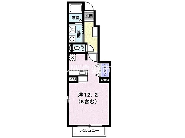 ソレイユ ｜岡山県倉敷市堀南(賃貸アパート1R・1階・32.90㎡)の写真 その2