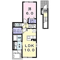 エルフトゥーロＥ  ｜ 岡山県倉敷市四十瀬（賃貸アパート1LDK・2階・44.88㎡） その2