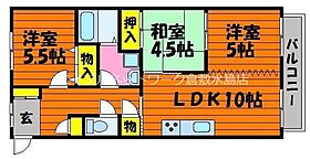 リベル赤崎 202 ｜ 岡山県倉敷市児島赤崎1丁目16-8（賃貸アパート3LDK・2階・60.91㎡） その2