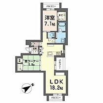 岡山県倉敷市茶屋町89-1（賃貸マンション2LDK・2階・77.35㎡） その2