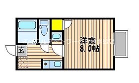 岡山県倉敷市上東1035-1（賃貸アパート1K・2階・24.75㎡） その2