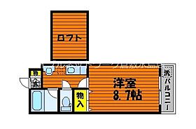 Mー1ハウス 23 ｜ 岡山県岡山市南区妹尾823-3（賃貸アパート1K・2階・24.85㎡） その2