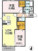 岡山県倉敷市真備町箭田4016-3（賃貸アパート2LDK・1階・57.49㎡） その2