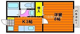 アルトハイデII　Ｃ棟 203 ｜ 岡山県岡山市北区大内田667（賃貸アパート1K・2階・27.80㎡） その2